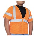 Glowshield Class 3, Hi-Viz Orange Mesh Safety Vest, Size: 4XL SV713FO (4XL)